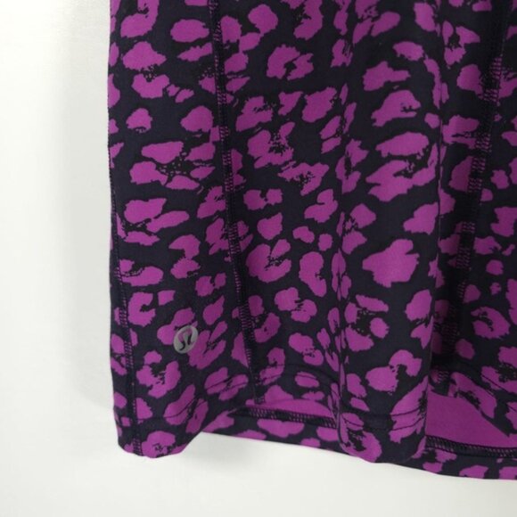 Lululemon Barre None Tank Top Mini Cherry Cheetah Ultra Violet Size 6 - Picture 10 of 11